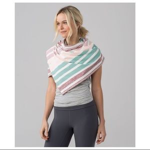 Lululemon Vinyasa Pink and Green Wrap Scarf